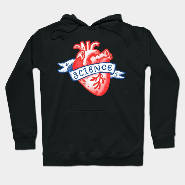 Science Heart. I love science. Hoodie by labstud